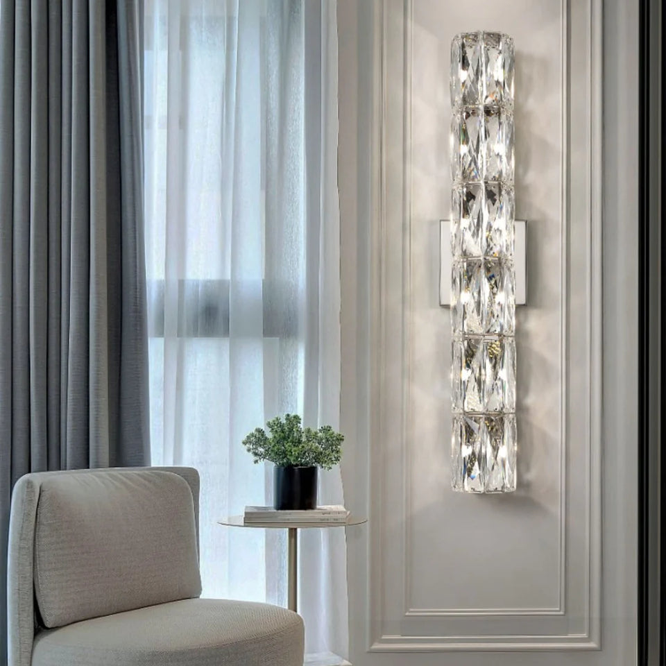 Cylindrical Crystal Wall Lamp