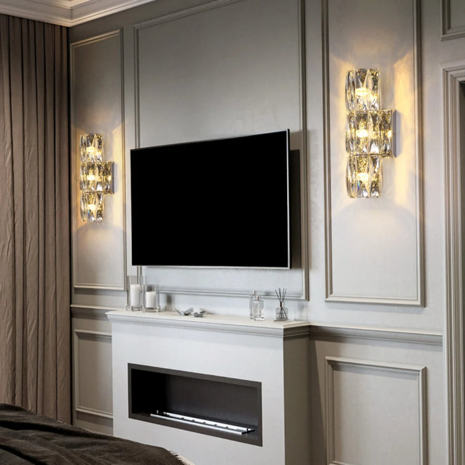 Cylindrical Crystal Wall Lamp