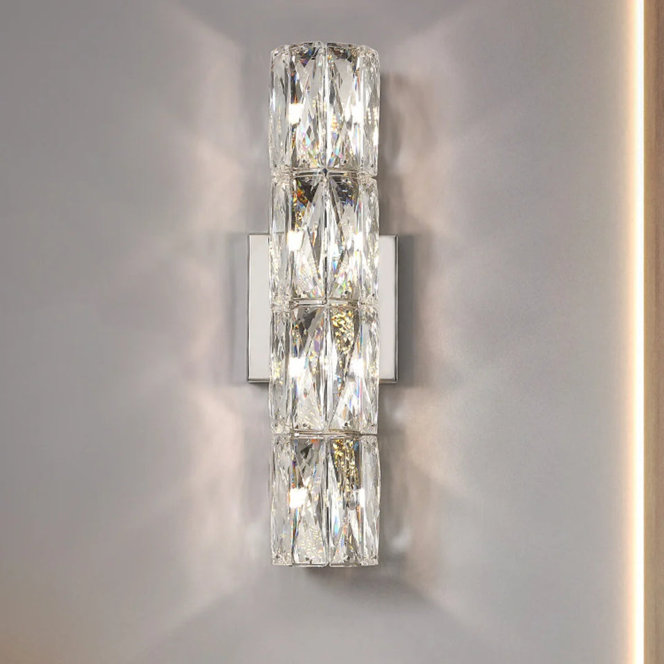 Cylindrical Crystal Wall Lamp
