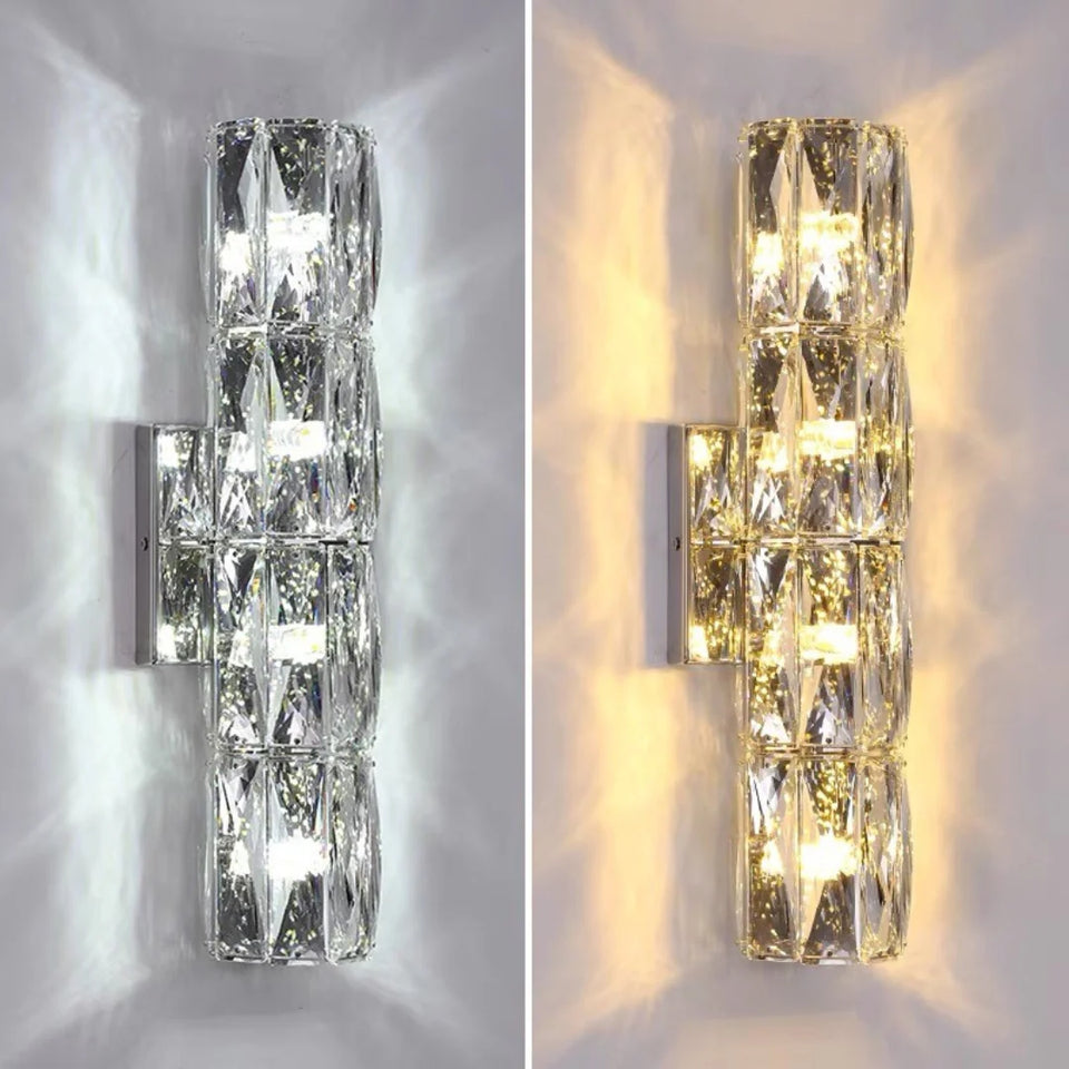 Cylindrical Crystal Wall Lamp