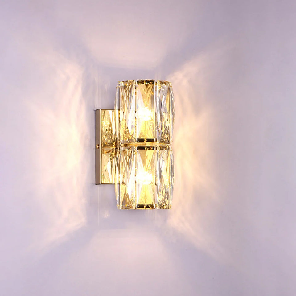 Cylindrical Crystal Wall Lamp