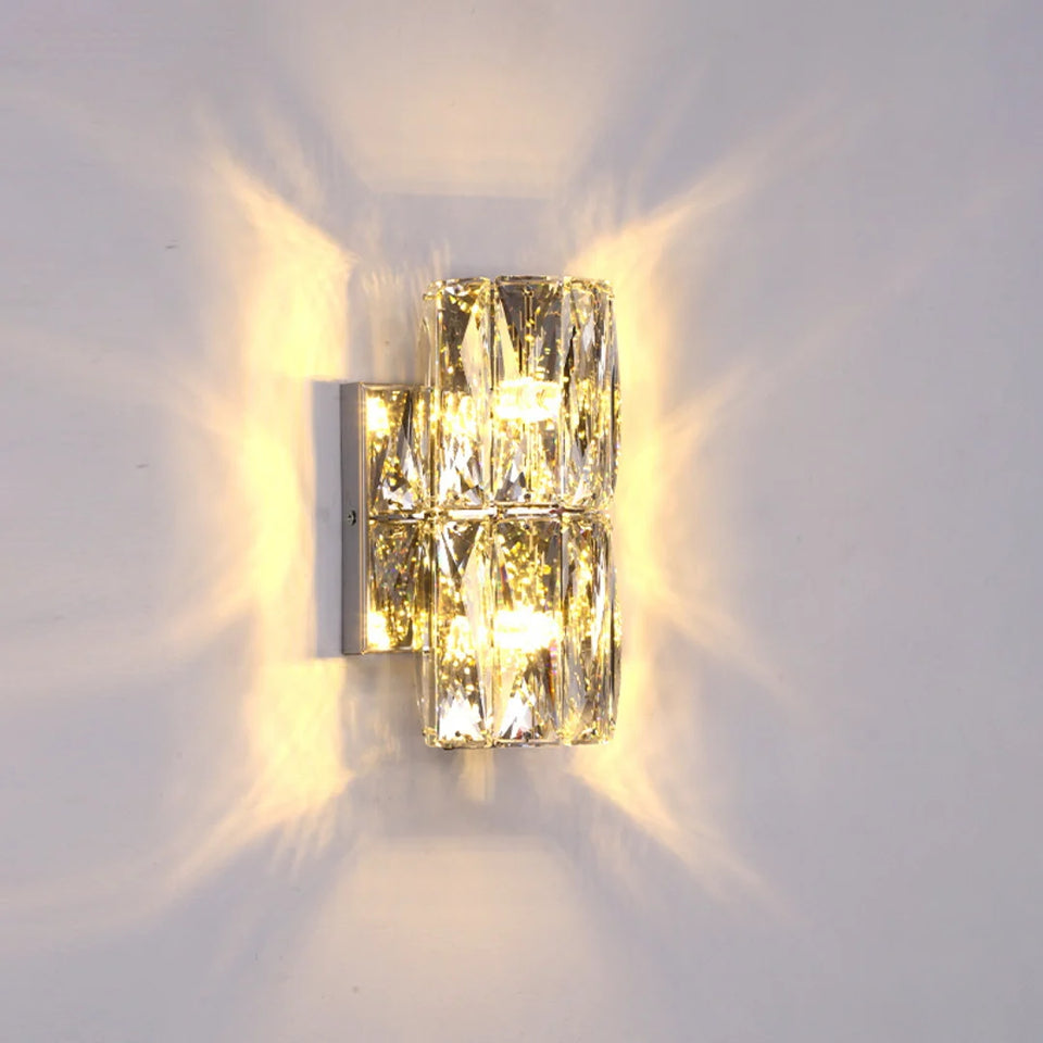 Cylindrical Crystal Wall Lamp
