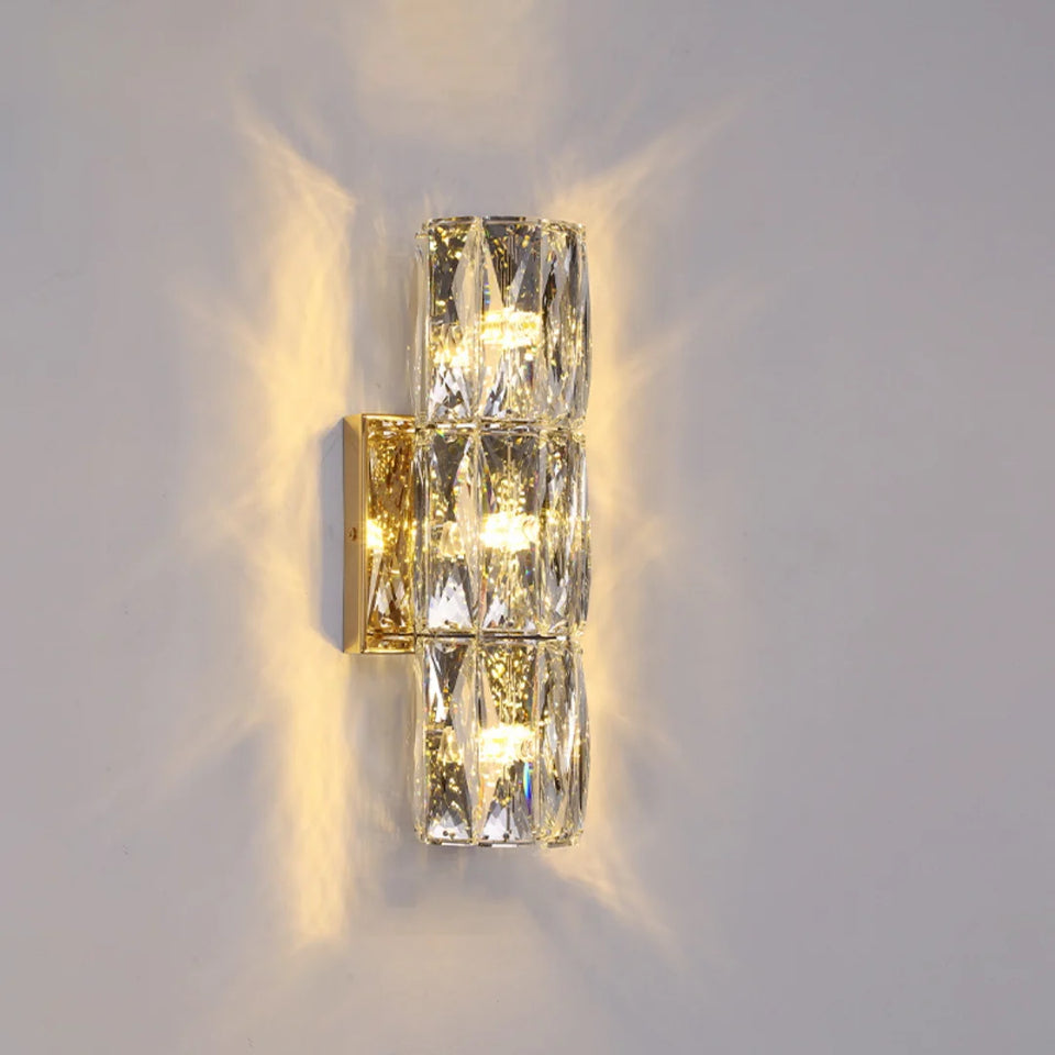 Cylindrical Crystal Wall Lamp