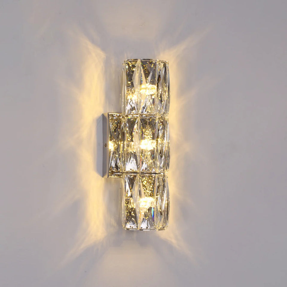 Cylindrical Crystal Wall Lamp