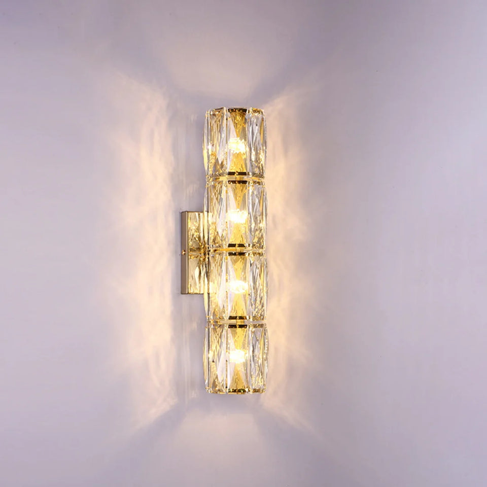 Cylindrical Crystal Wall Lamp