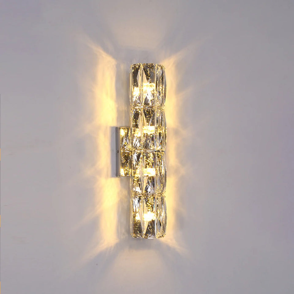 Cylindrical Crystal Wall Lamp