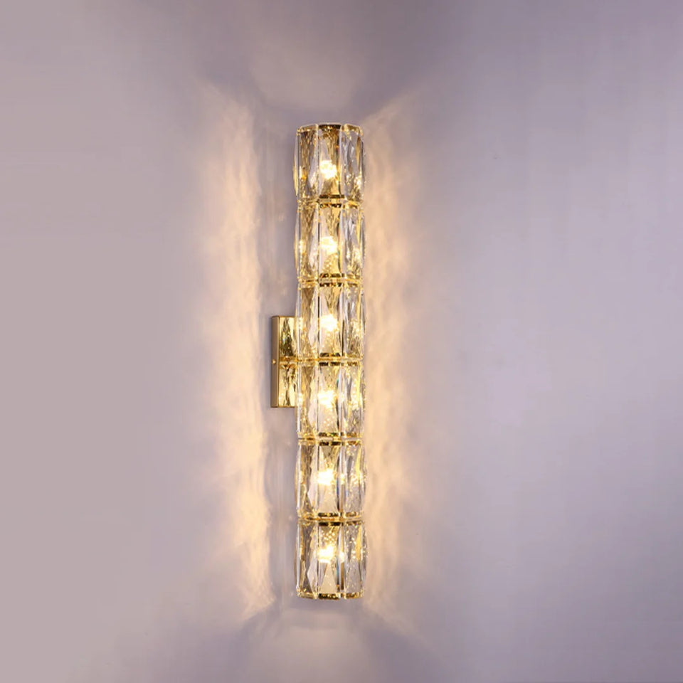 Cylindrical Crystal Wall Lamp
