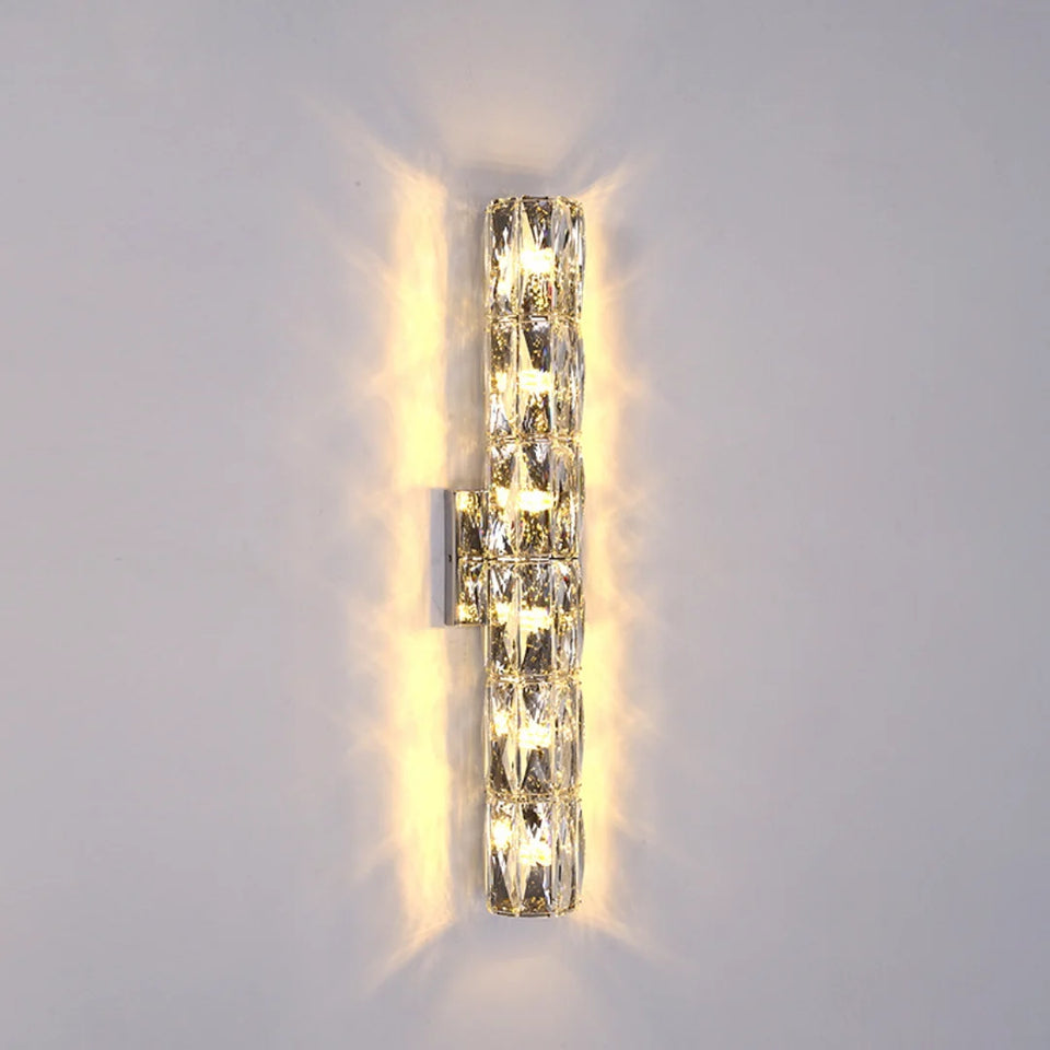 Cylindrical Crystal Wall Lamp