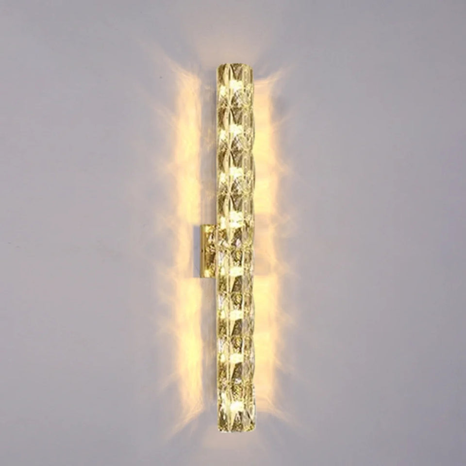 Cylindrical Crystal Wall Lamp