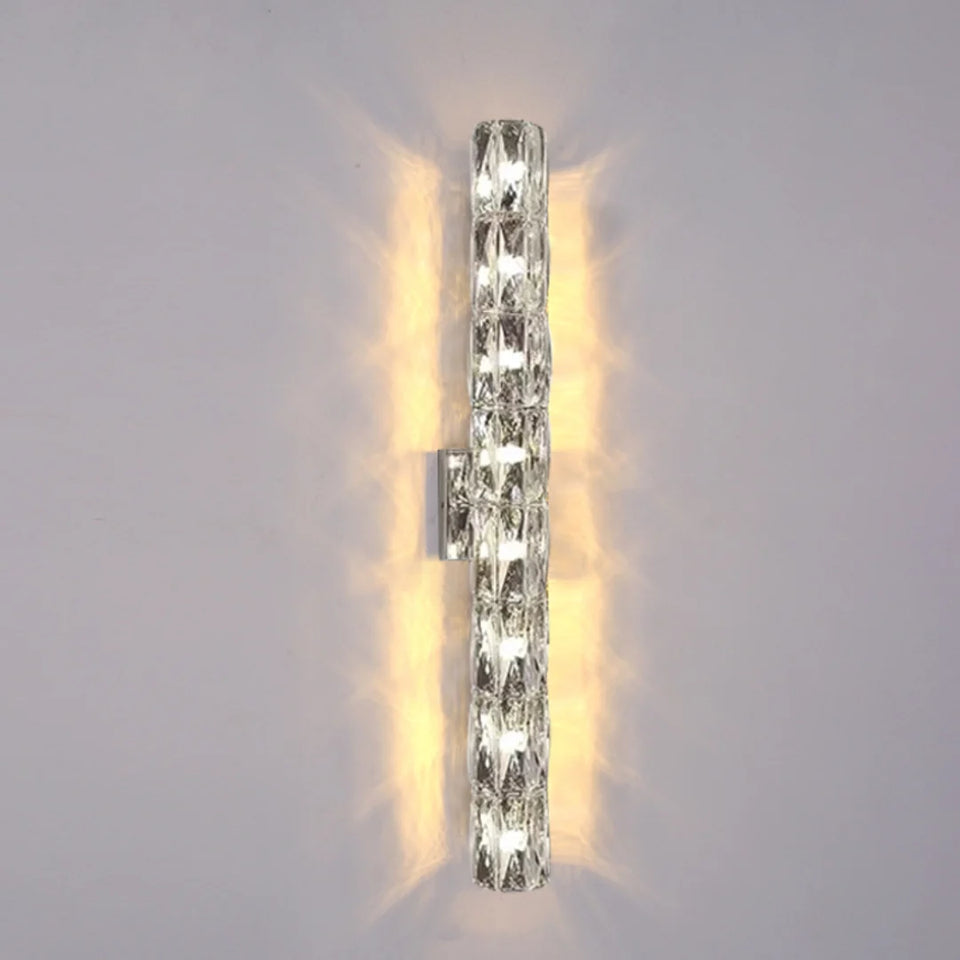 Cylindrical Crystal Wall Lamp
