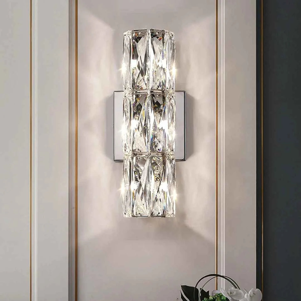 Cylindrical Crystal Wall Lamp