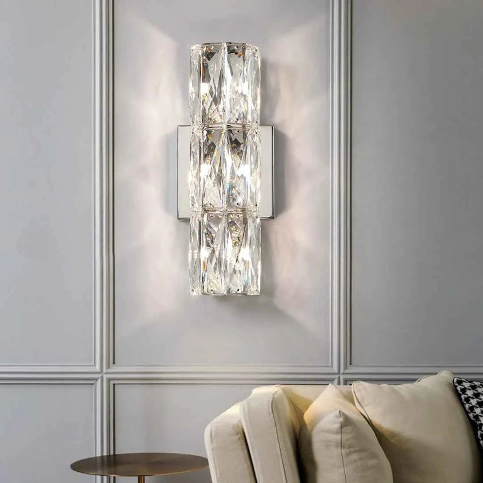 Cylindrical Crystal Wall Lamp