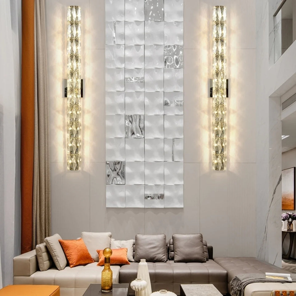 Cylindrical Crystal Wall Lamp