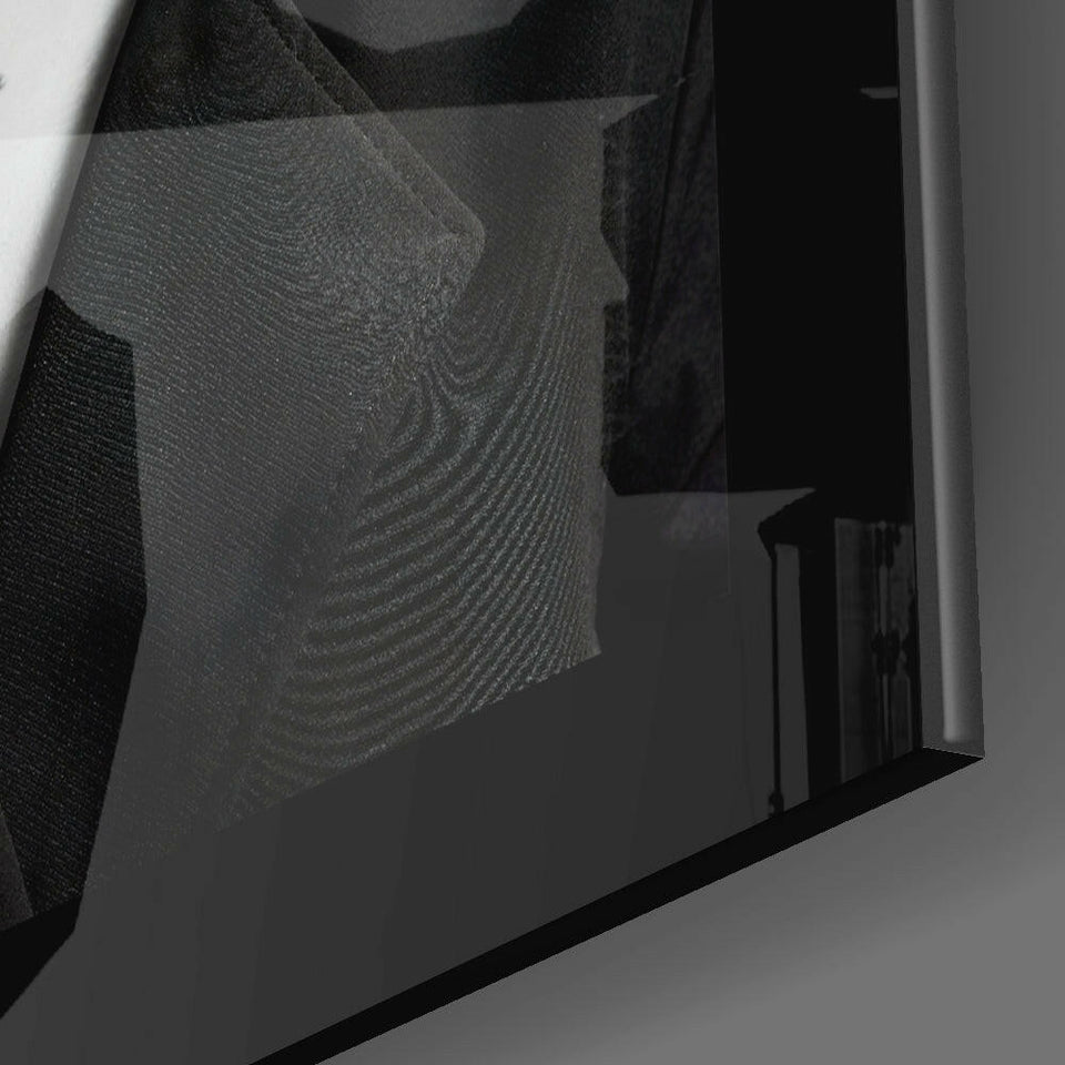 Bob Haircut Woman Smoke Face Glass Wall Art