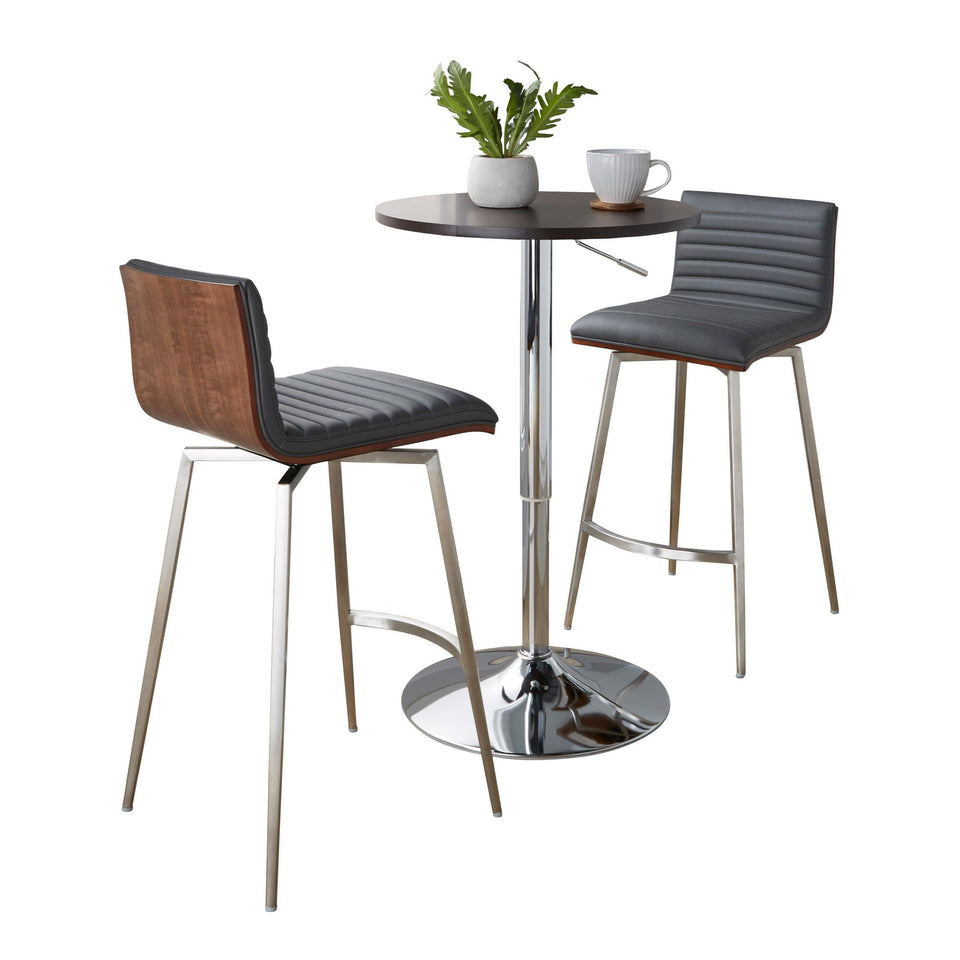 Mason Swivel Adjustable Counter Height Dining Set - 3 Piece