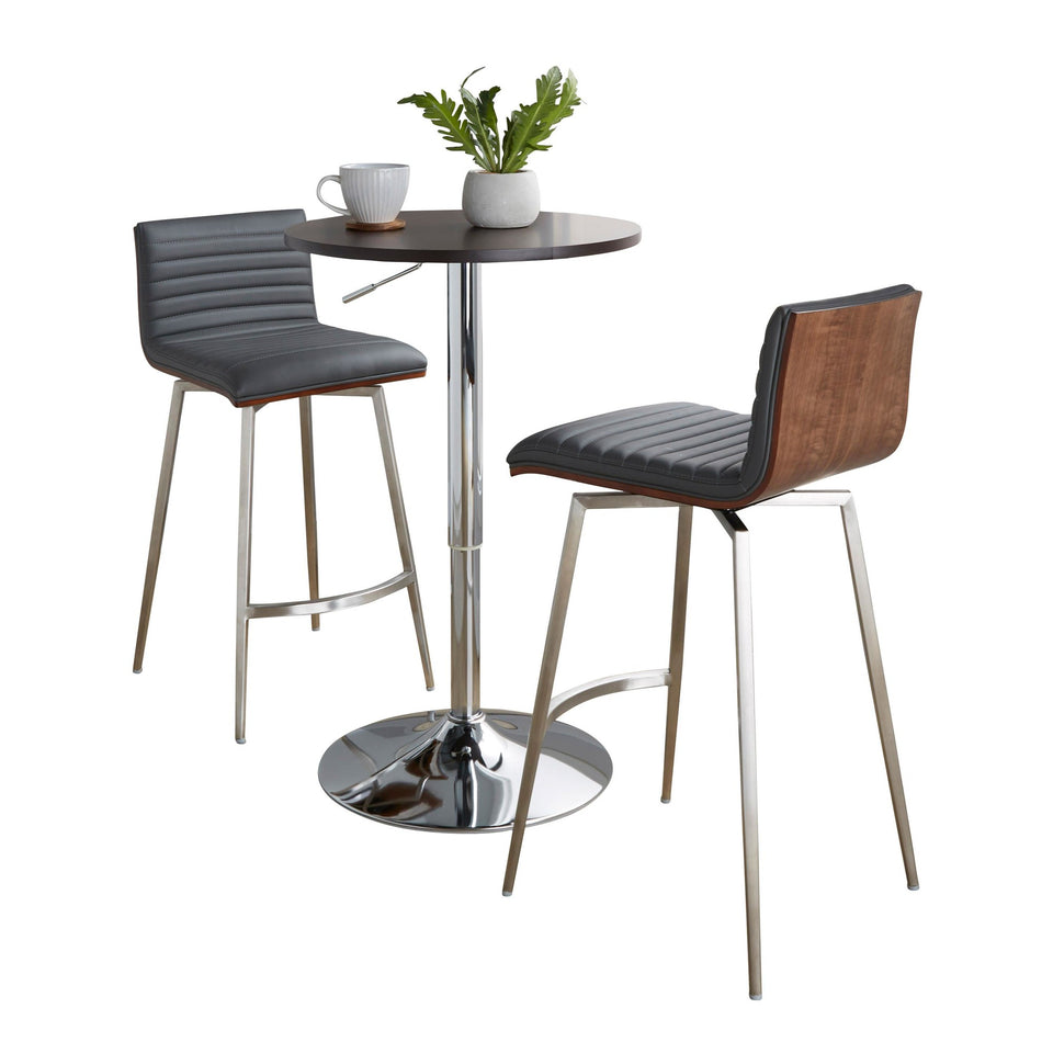 Mason Swivel Adjustable Counter Height Dining Set - 3 Piece