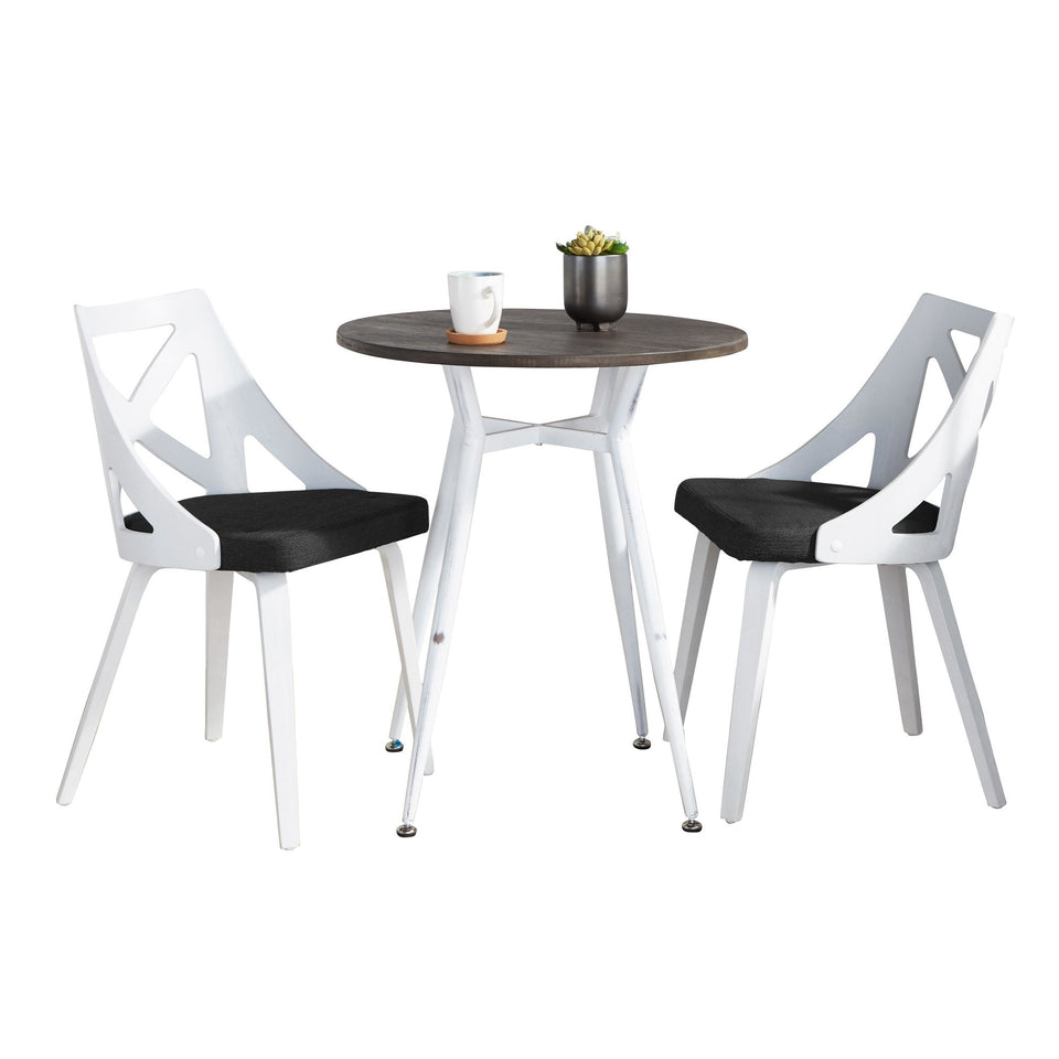 Clara-charlotte Round Dinette Set - 3 Piece