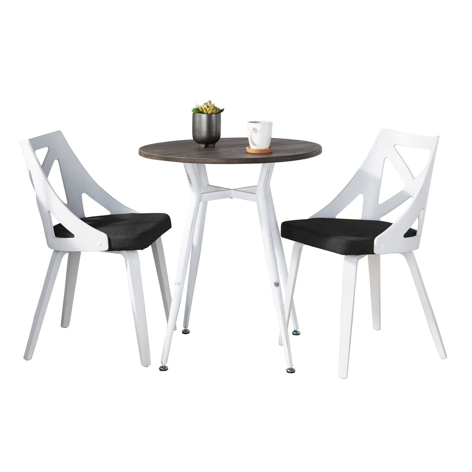 Clara-charlotte Round Dinette Set - 3 Piece