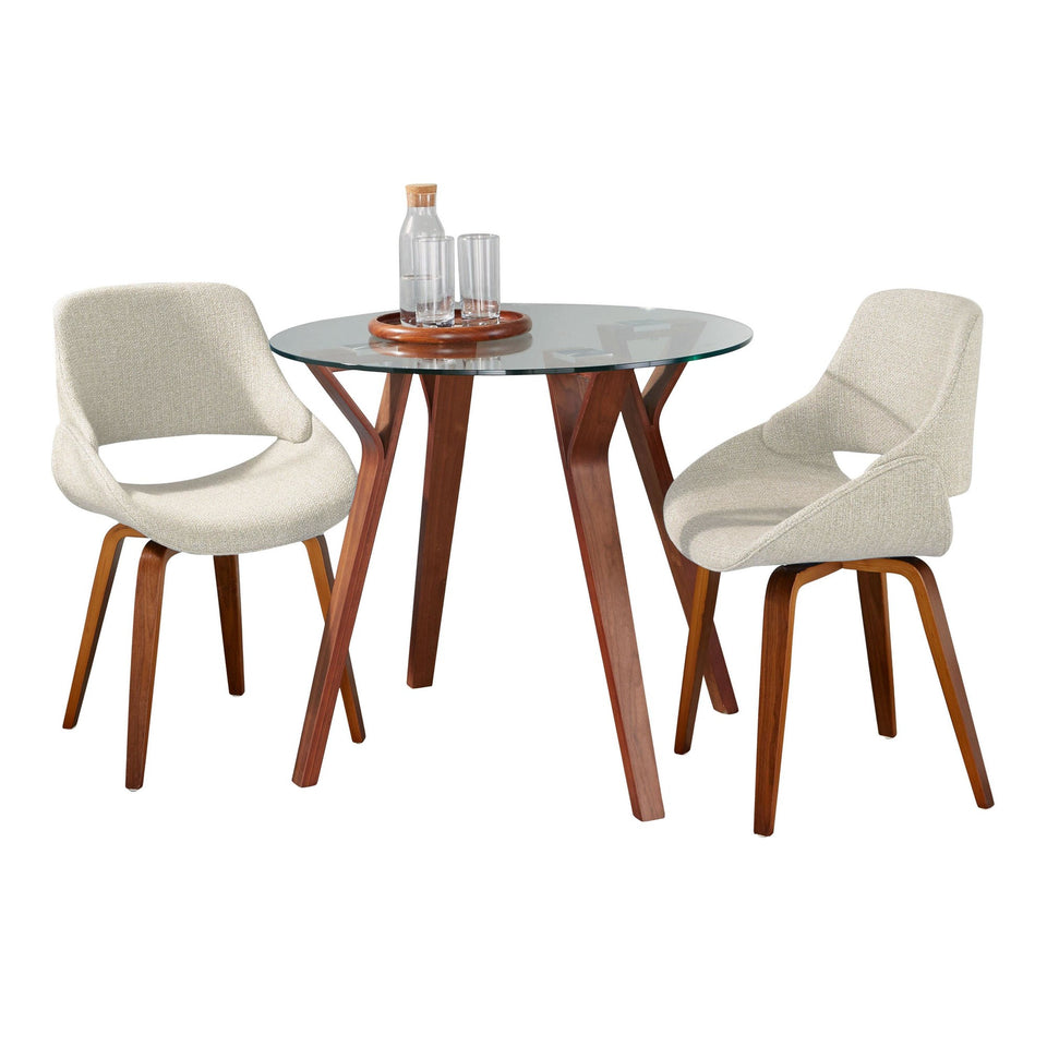 Folia Round Fabrico Dining Set - 3 Piece