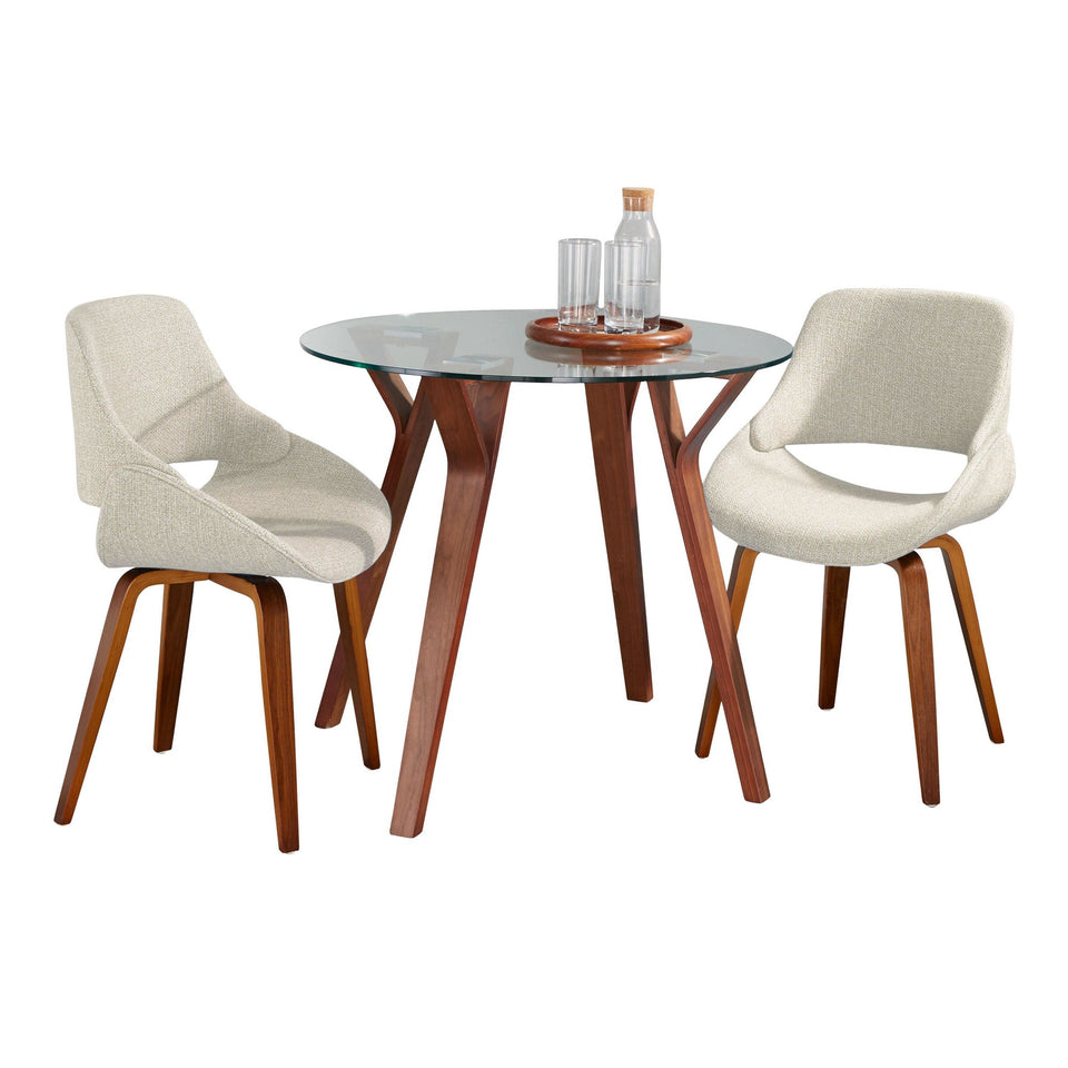 Folia Round Fabrico Dining Set - 3 Piece