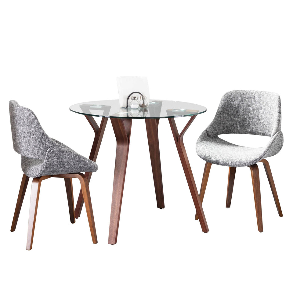 Folia Round Fabrico Dining Set - 3 Piece
