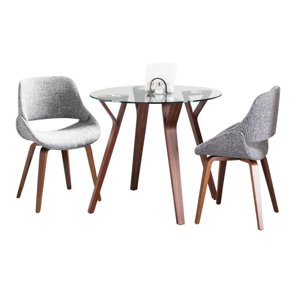 Folia Round Fabrico Dining Set - 3 Piece