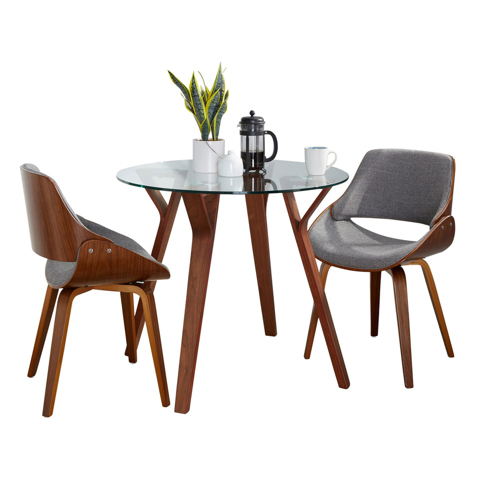 Folia Round Fabrizzi Dining Set - 3 Piece
