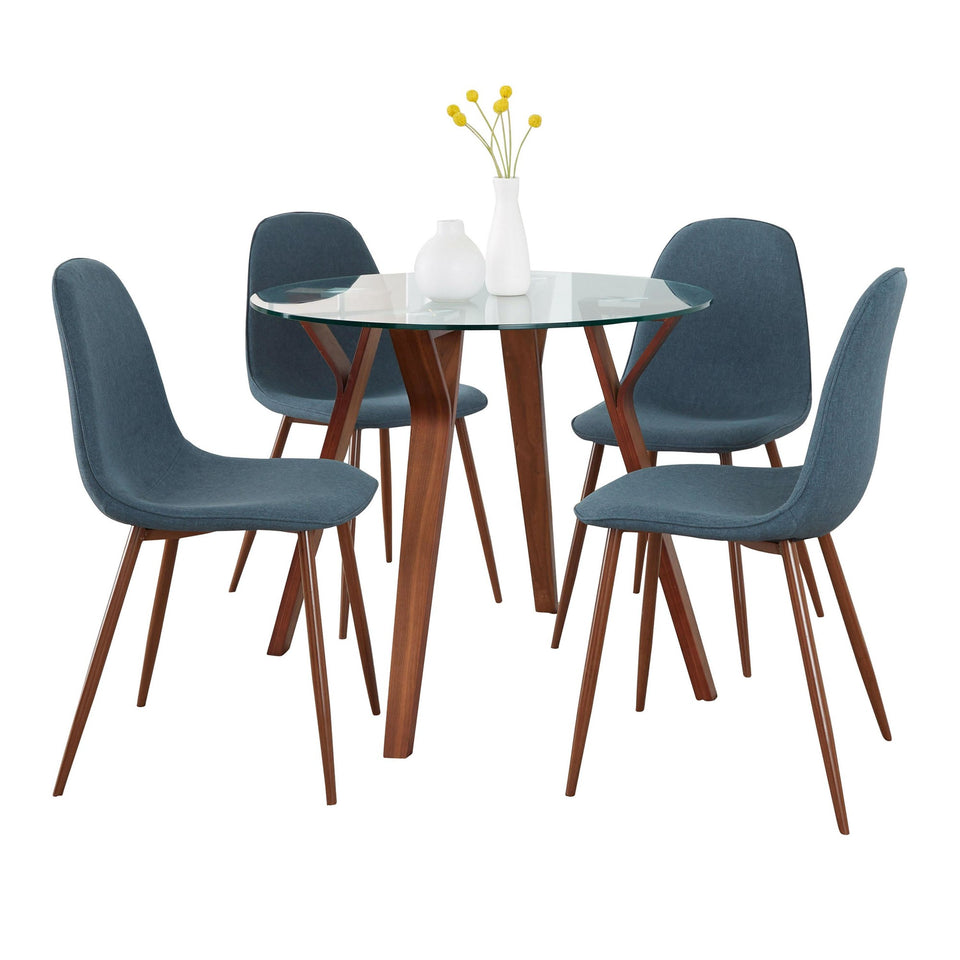 Folia-pebble Round Dining Set - 5 Piece