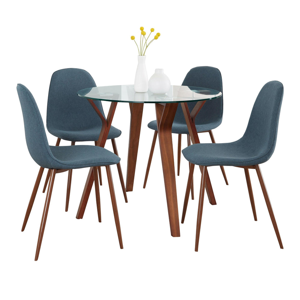Folia-pebble Round Dining Set - 5 Piece