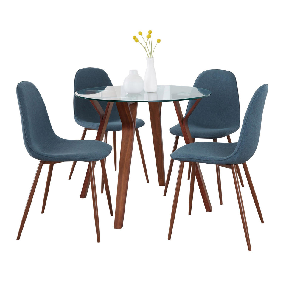Folia Round Pebble Dining Set - 5 Piece