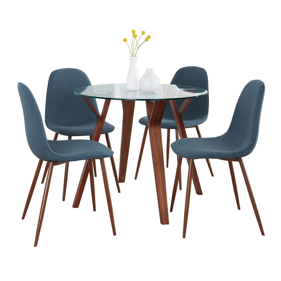 Folia Round Pebble Dining Set - 5 Piece
