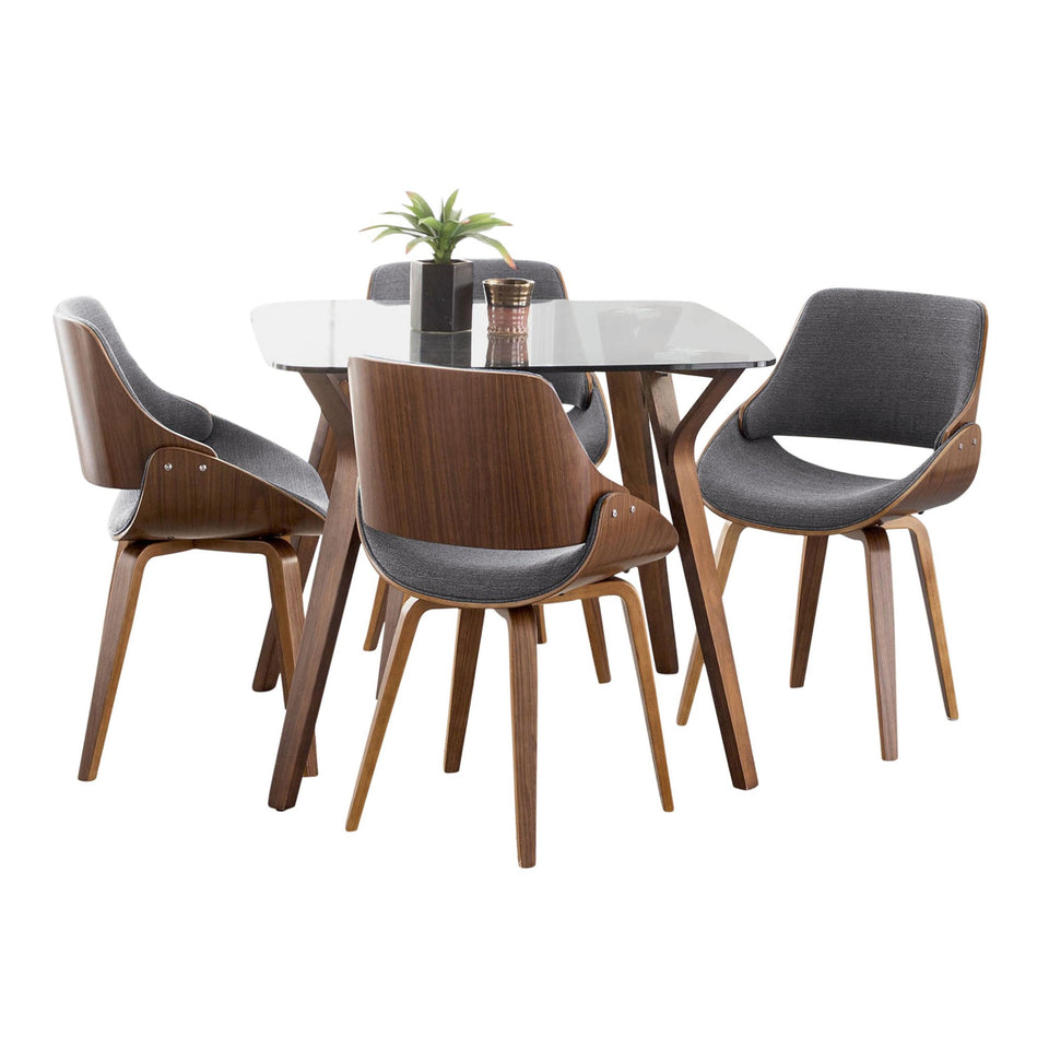 Folia Square Fabrizzi Dining Set - 5 Piece