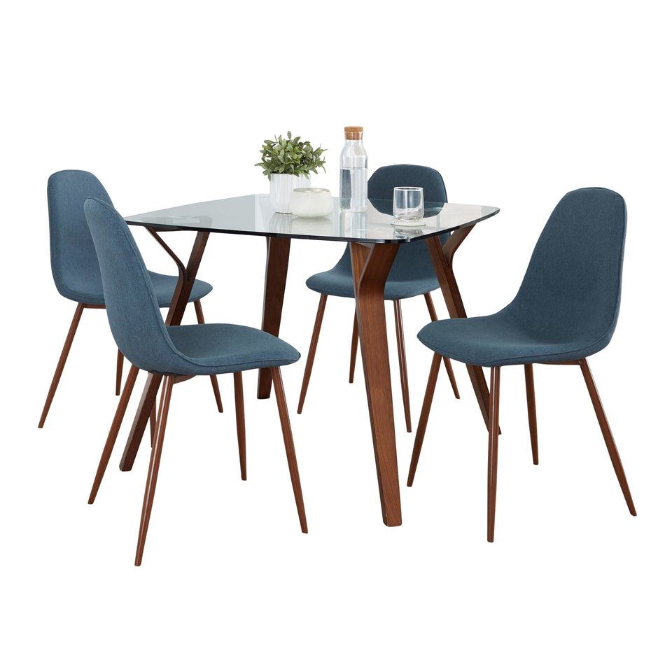 Folia Square Pebble Dining Set - 5 Piece