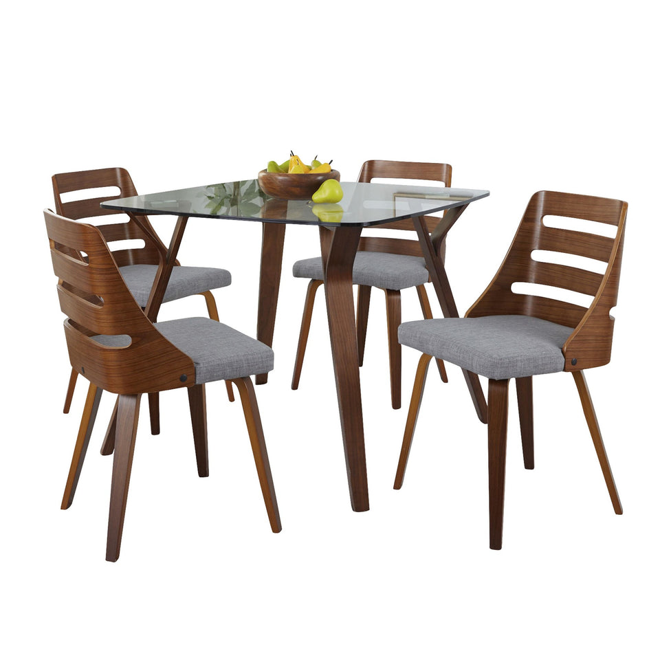 Folia-trevi Square Dining Set - 5 Piece