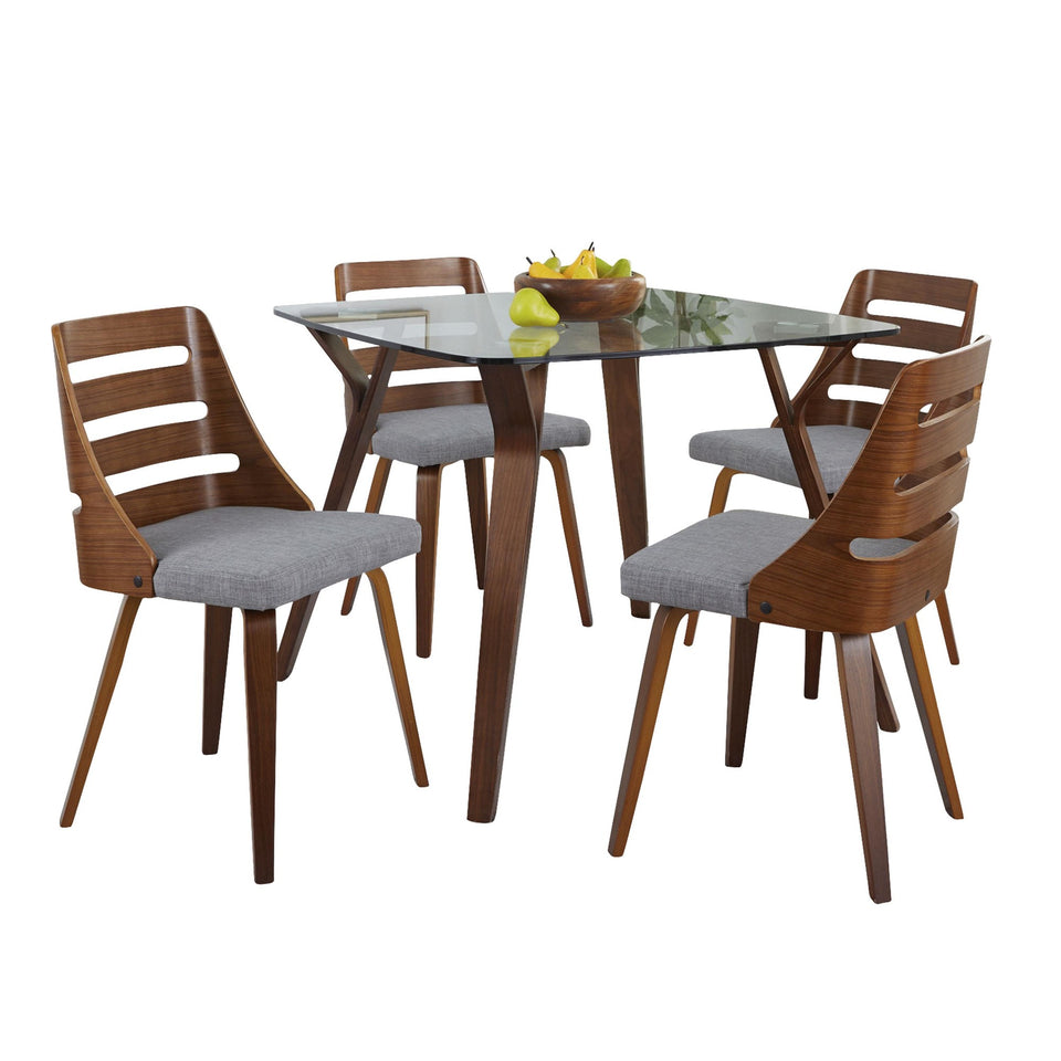 Folia-trevi Square Dining Set - 5 Piece
