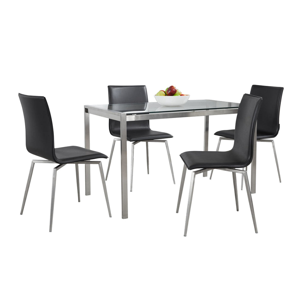 Fuji-mason Upholstered Swivel Dining Set - 5 Piece