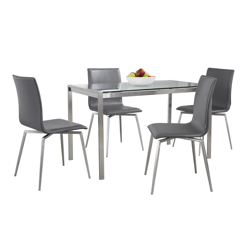 Fuji-mason Upholstered Swivel Dining Set - 5 Piece