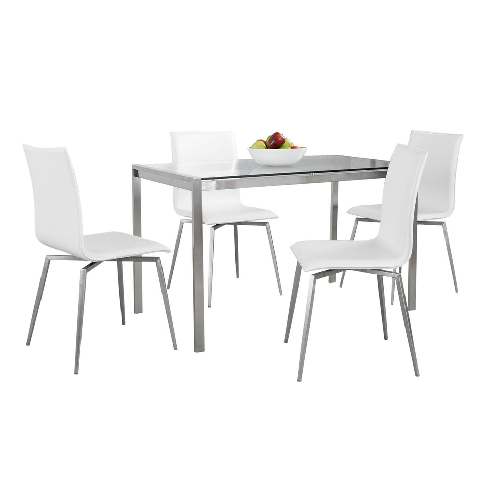Fuji-mason Upholstered Swivel Dining Set - 5 Piece