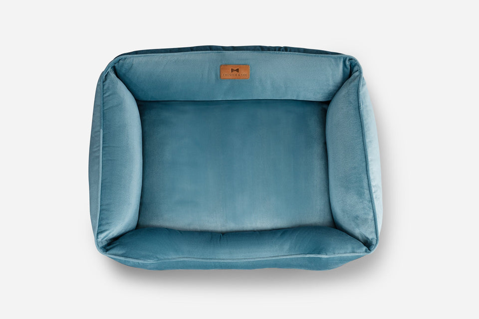 Chester & Lee | Vibrant Velvet Sleeper Dog Bed Tiffany