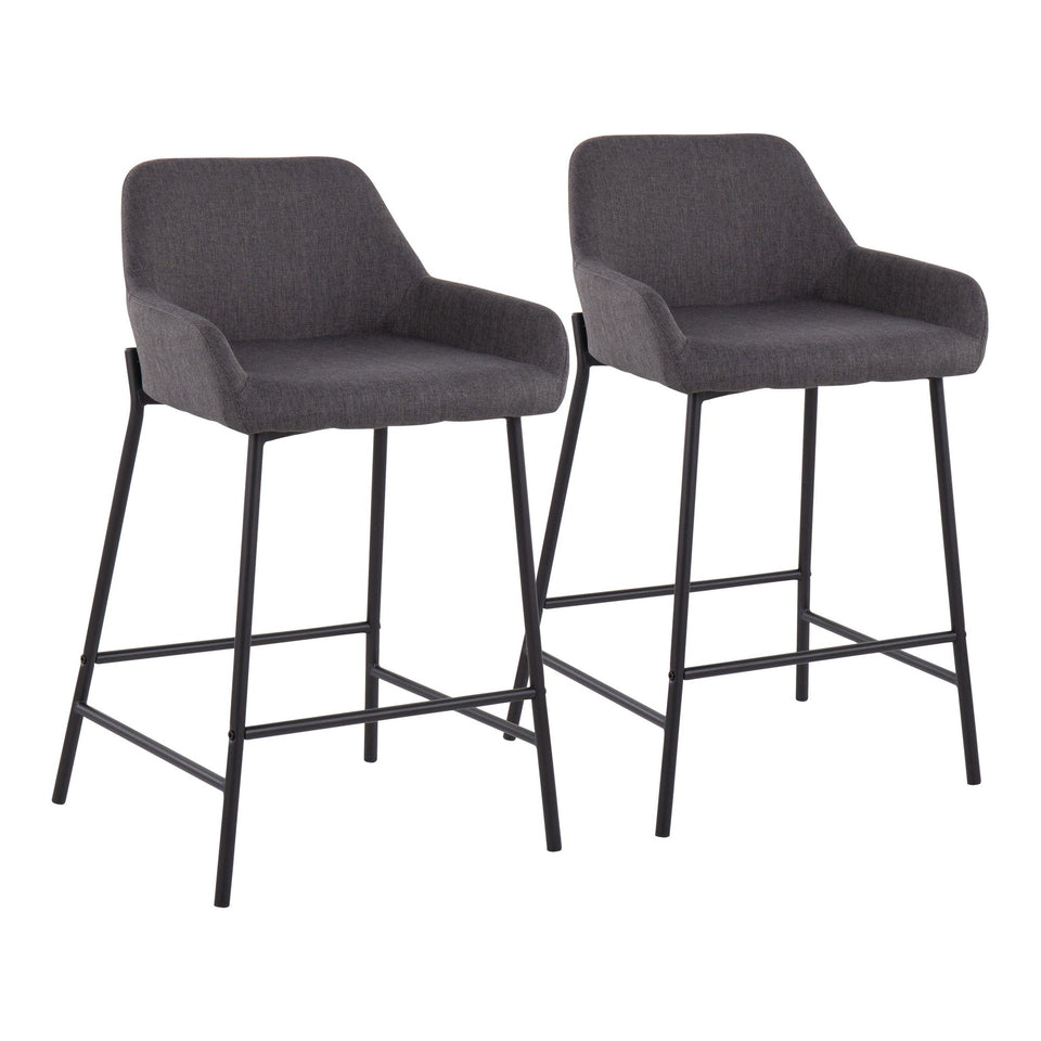 Daniella 24" Fixed-Height Counter Stool - Set of 2
