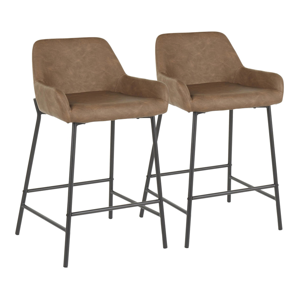 Daniella 24" Fixed-Height Counter Stool - Set of 2