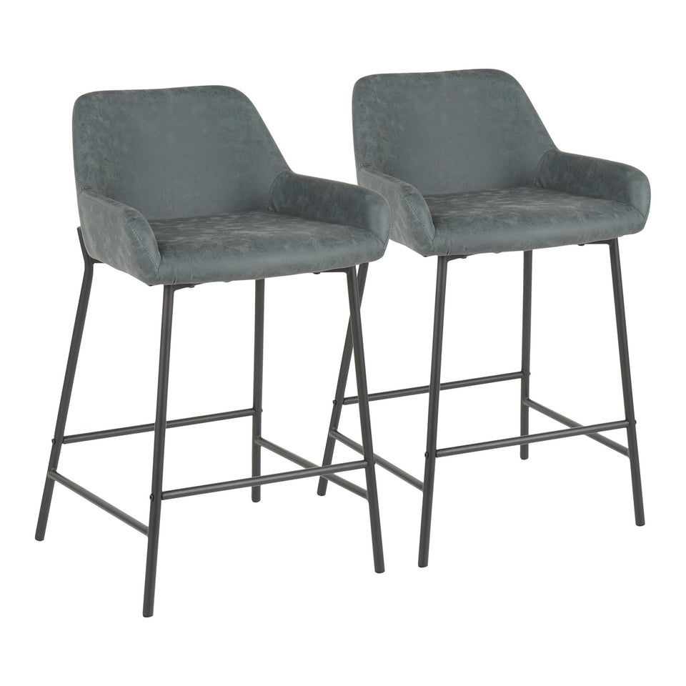 Daniella 24" Fixed-Height Counter Stool - Set of 2