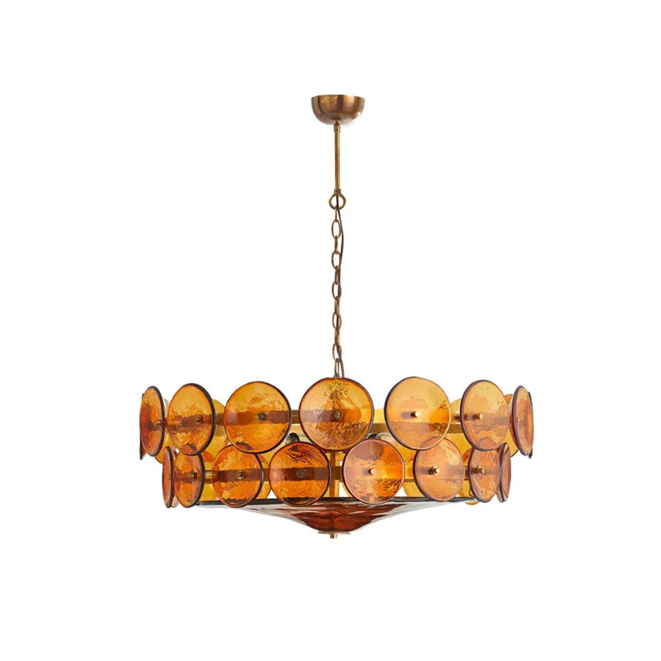 glass chandelier - front view