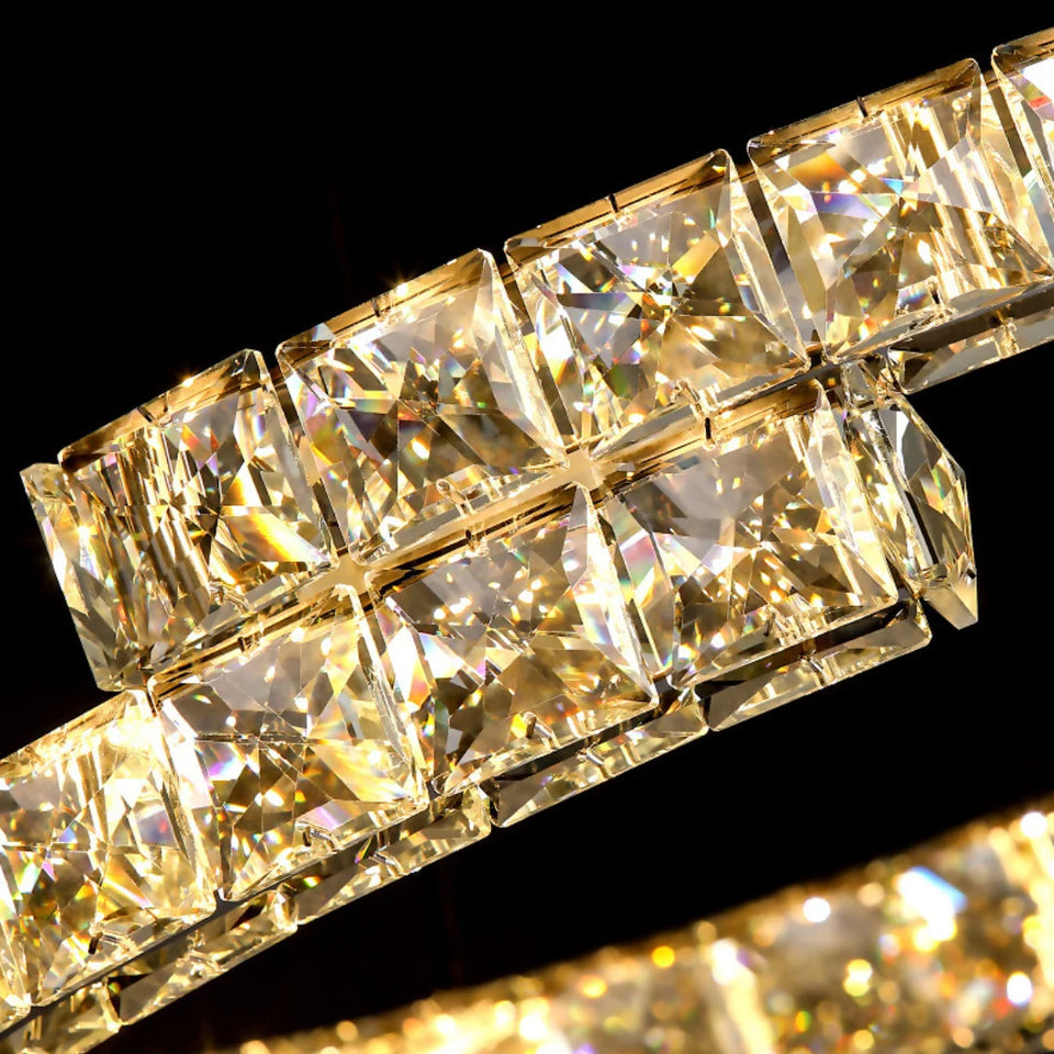 Double Ring Crystal Chandelier