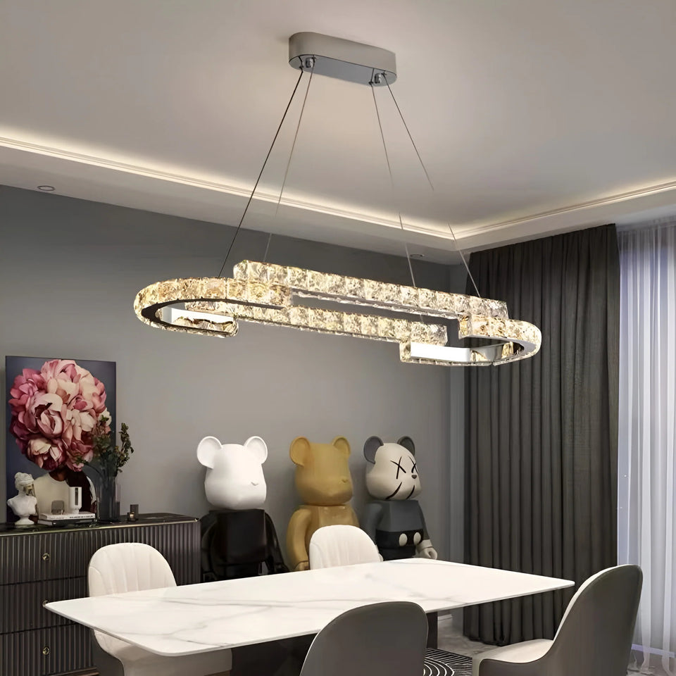 Double Ring Crystal Chandelier