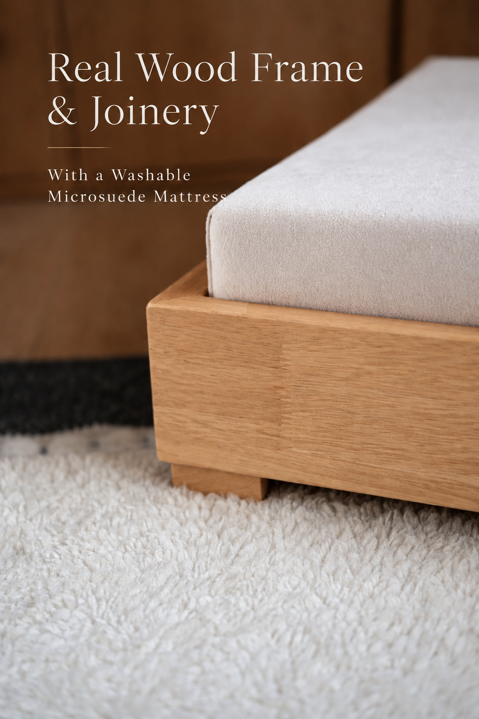 The Haven | Solid Hardwood Orthopedic Dog Bed
