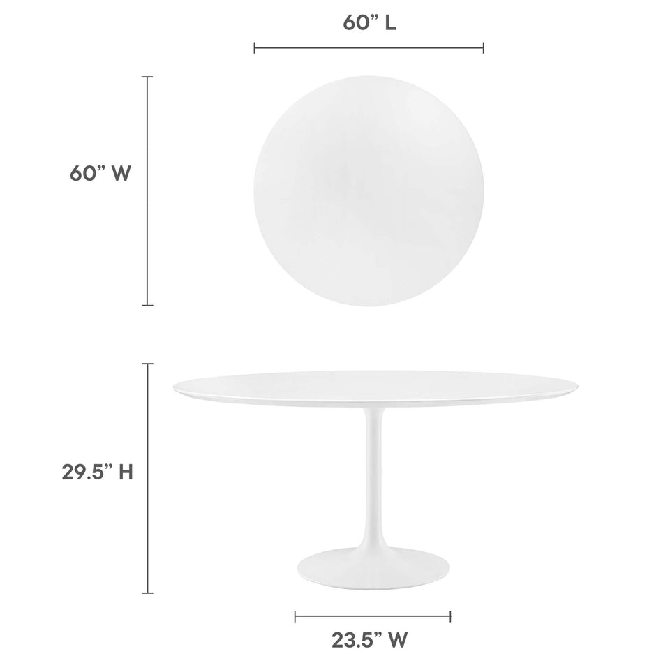 Lippa 60" Round Wood Dining Table by Modway