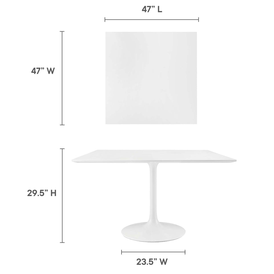 Lippa 48" Square Wood Dining Table by Modway