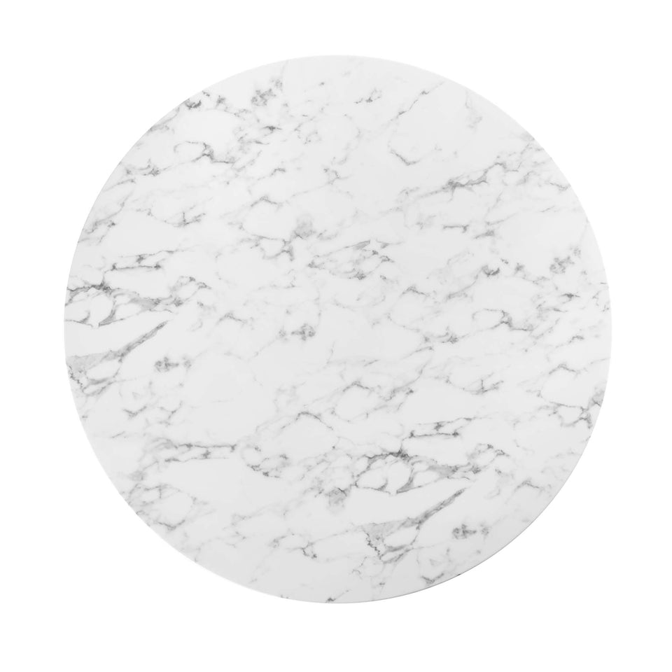 Lippa 54" Round Faux Marble Dining Table by Modway