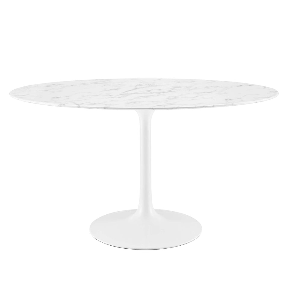 Lippa 54" Oval Faux Marble Dining Table by Modway